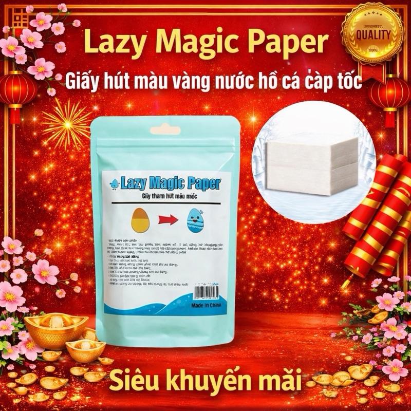 Lazy Magic Paper - Giấy thấm hút màu vàng nước bể cá nhanh chóng , trong vắt…