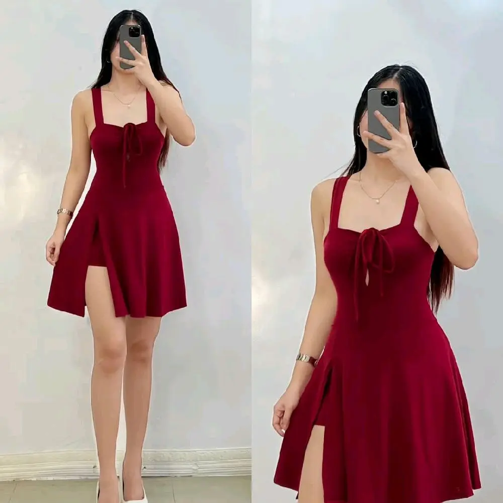 CHESKA DRESS WITH INNER SHORT