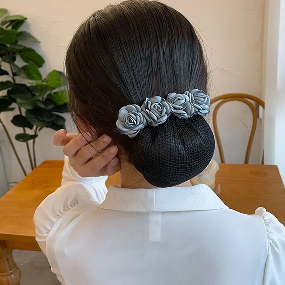 Lưới Tiếp Viên Hàng Không Cổ Điển Retro Mùa Hè, Phụ Kiện Tóc Hoa Lưới, Búi Tóc Đan, Quà Tặng Lưới Cho Mẹ, Nhân Viên Ngân Hàng, Kẹp Tóc Nữ, Búi Tóc Lưới, Mũ Đội Đầu Phong Cách Hàn Quốc, Kẹp Hoa Hồng Mùa Xuân