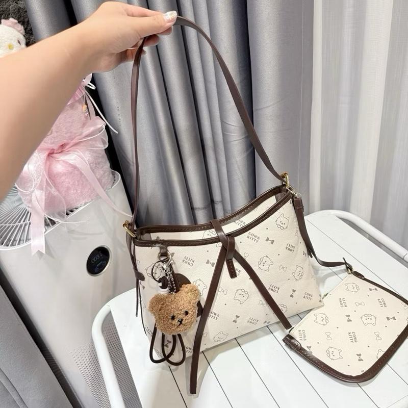   SÉT TÚI VÍ TẶNG MÓC  Túi Xách Nữ Cunbag Hoạ Tiết Mèo Dễ Thương Kẹp Nách Phong Cách Hàn Quốc CUN074 