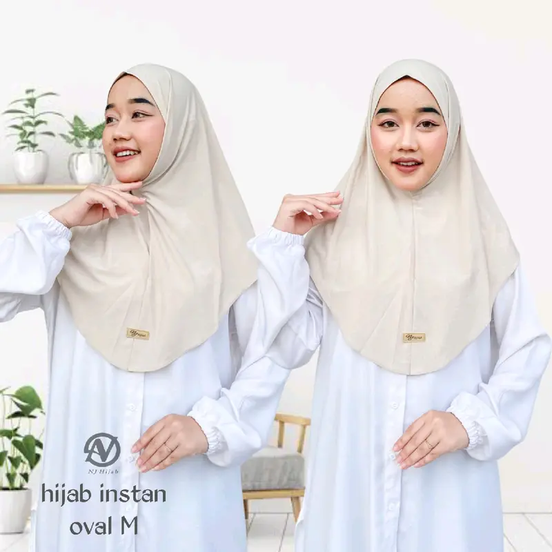 jilbab instan oval jersey premium bergo malay syiria tanpa pet hijab instant non ped menutup dada khimar daily kerudung sport syari sekolah olahraga sehari hari Muslim 0