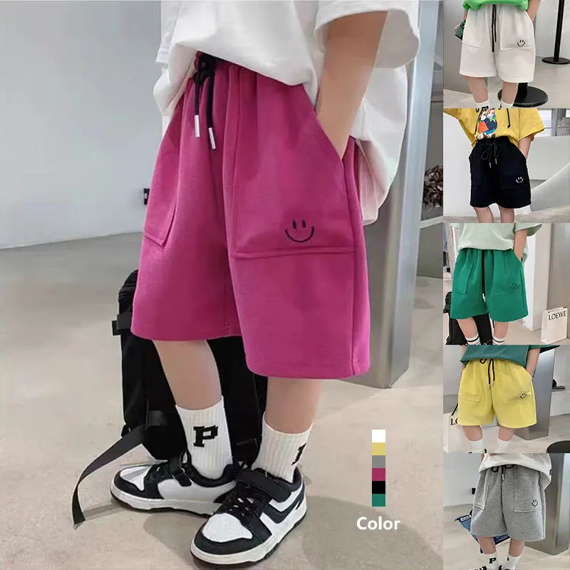 Boys and Girls 1-13 Age Elastic Waist Sports Shorts Summer New Versatile Fashion Children's Capris Children's casual pants Middle pants
