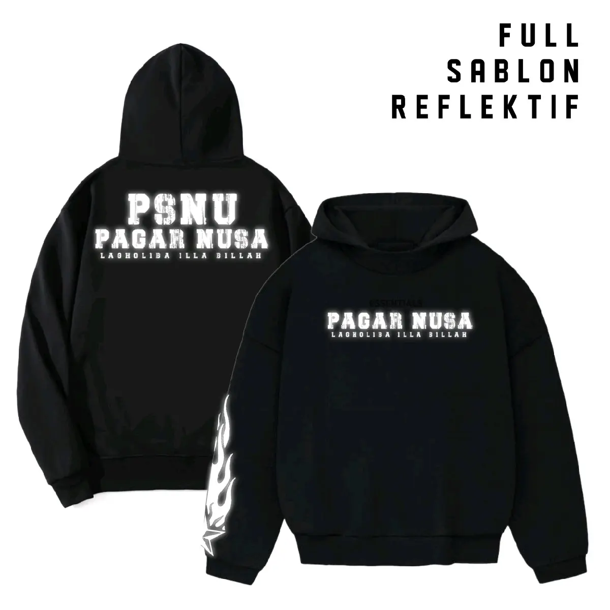 hoodie pagar nusa reflektif ( menyala )