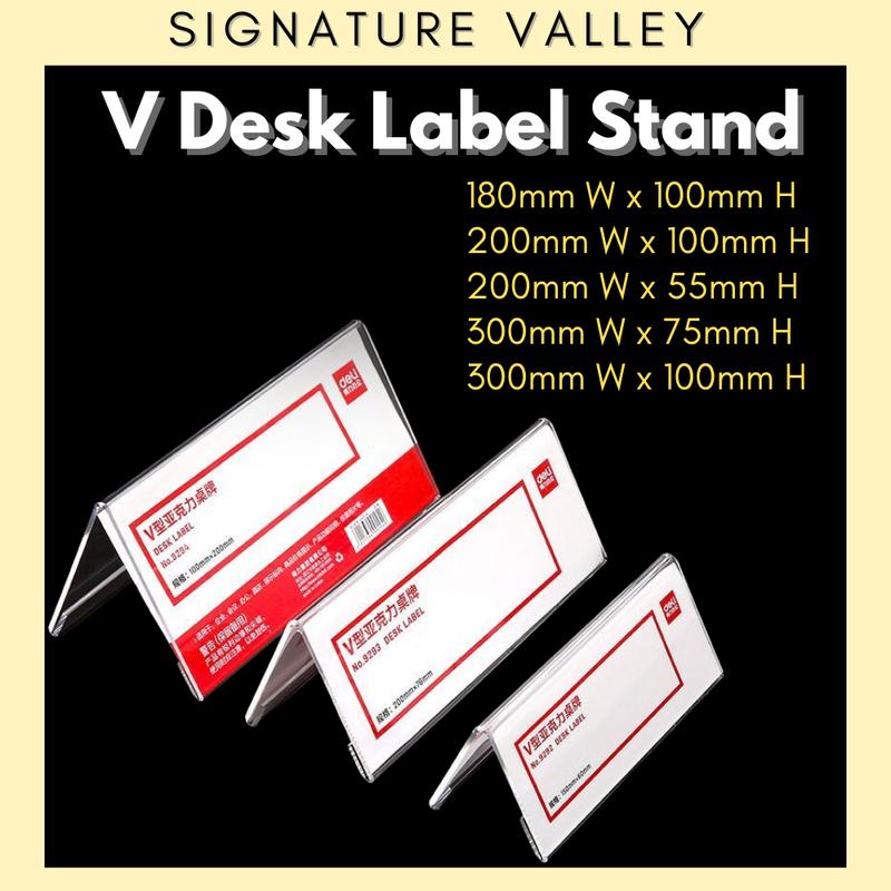 Desk label Acrylic V shape display Office Business Restauran - TikTok ...