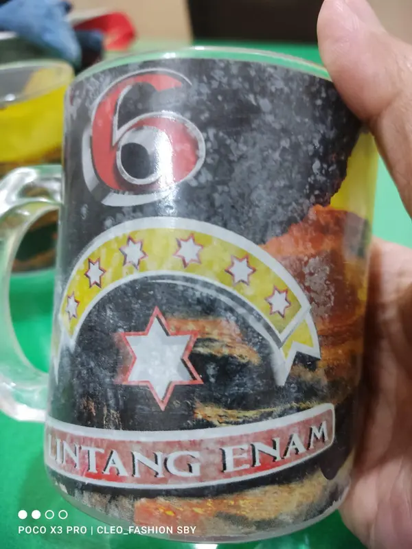 Mug kopi / gelas tinggi bahan keramik dan Gelas  branding 5