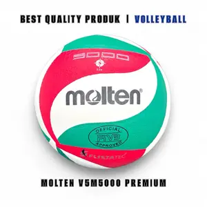 Bola Voli Volley Molten V5M5000 l Turnamen Import Thailand Grade Original Paket Kumplit Olahraga Ball Outdoor l Water resistance Synthetic Leather Volleyballs volly