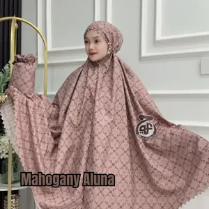 Alfarizi Quinsha Mukena Traveling Dewasa 2025 Katun Motif Printing Bunga aluna Terbaru