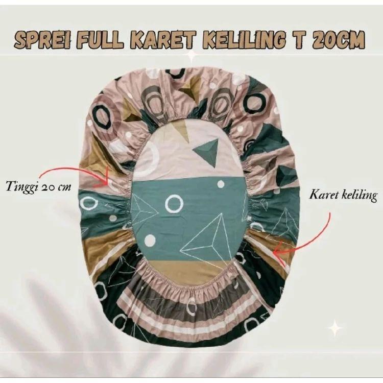 ( PROMO MURAH ) Spray Sprei Seprei Seprai Anti Geser Full Karet Keliling 200x200 180x200 160x200 120x200 Motif Terbaru Bahan Katun Berkualitas
