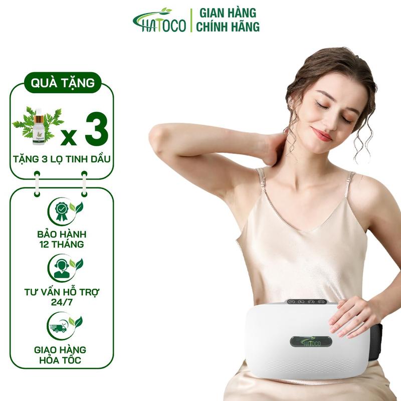 Máy Massage Bụng Đa Năng Hatoco HTC-05 Giảm Mỡ Bụng Kết Hợp Đá Nóng Và Làm Nóng Bằng Sóng Hồng Ngoại