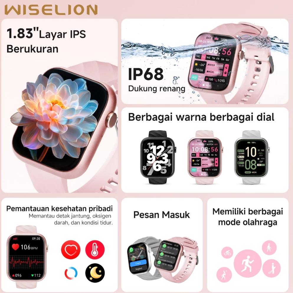 WISELION Smartwatch LG69 MINI - 1.83" HD Display - Android and iOS - Sport & Health Monitoring - LeFun