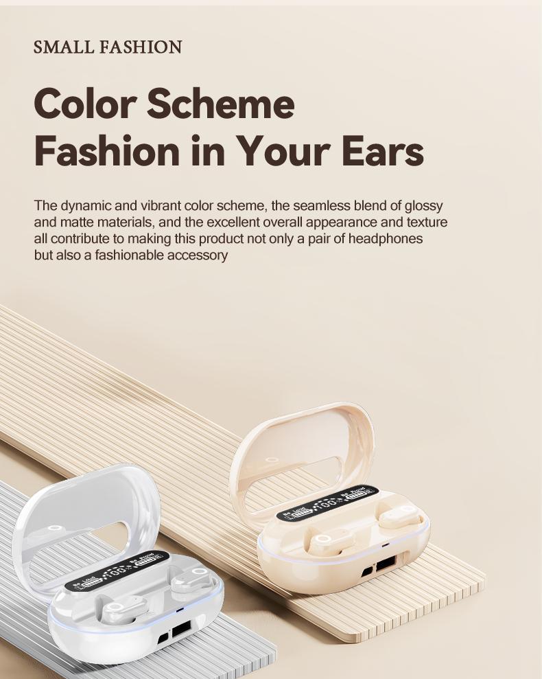 Rofani J22 TWS Bluetooth Earphones With Mic Touch Sound Bluetooth 6.0 In-Ear Wireless Headphones Noise cancelling HiFi Stereo Muisk Earphone Peredam Kebisingan Suara HD Quality TWS Sport Gaming Earbud