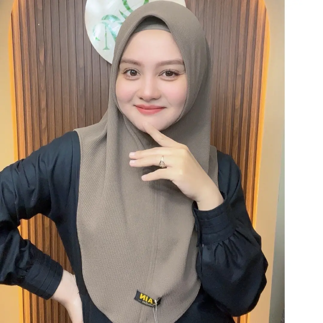 ( Zain x Imuz Nirza ) Hijab Ped Malay Jilbab Lasso Size M Kerudung Bergo Instan Jersey Knit