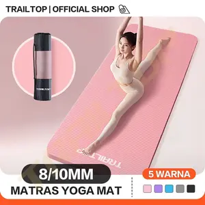 Trailtop Matras Yoga Premium Anti Slip NBR Matras 8/10MM Olahraga Alat Olahraga Di Rumah