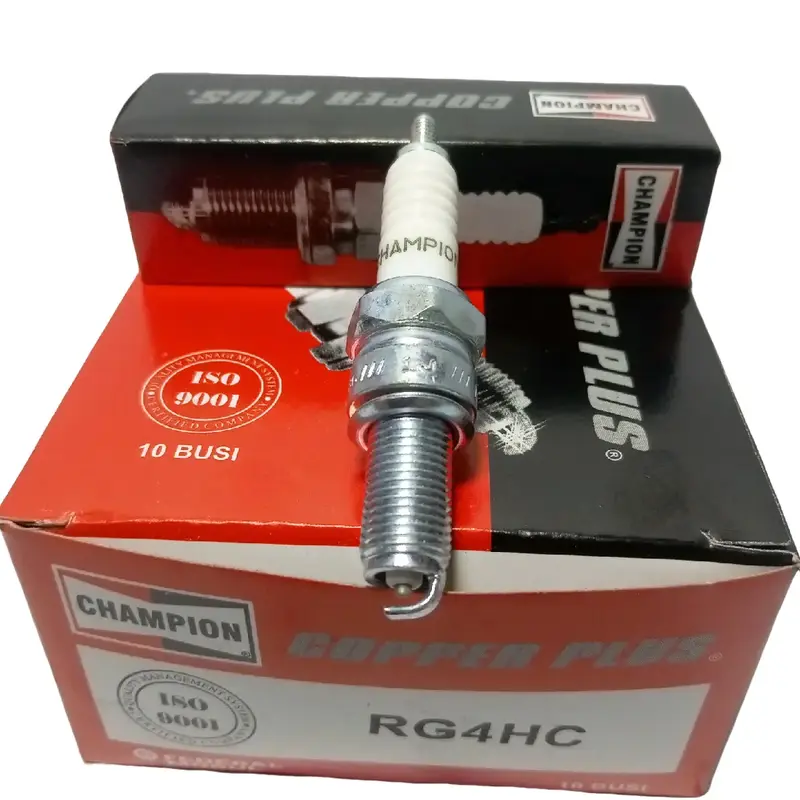 Paket 10 Busi Champion RG4HC Derat Panjang untuk Motor Kharisma Beat Vario Jupiter MX Vixion - Motorcycle 0