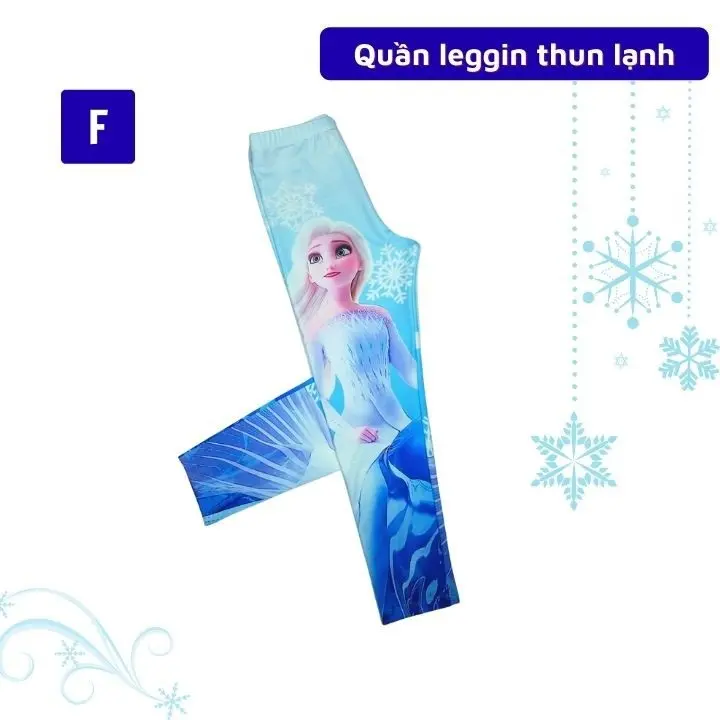Quần leggin bé gái đẹp hình Elsa Pony từ 23-45kg - quần legging -thun lạnh 5