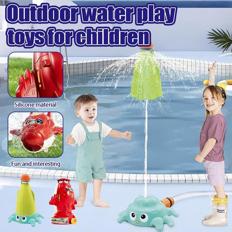 Springkle Mainan Mainan Kanak-Kanak Space Sprinkler Spinning Flying Water Playing Toy ...