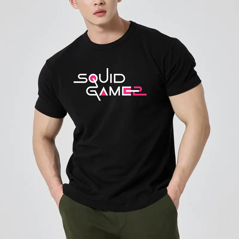 KAOS PRIA SQUID GAME LAKI-LAKI ATASAN MURAH DISTRO GAMBAR SABLON KEREN GRATIS ONGKIR CASUAL CREW NECK | SIMPLE, DINAMIS, DAN MEMBERIKAN KESAN  KASUAL