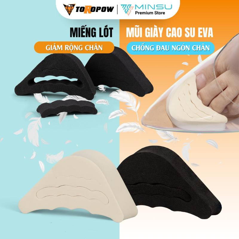 Miếng Lót Mũi Giày Cao Su EVA Siêu Nhẹ MINSU M5505 Đệm Êm, Thoải Mái Chống Đau Ngón Chân, Giảm Bị Rộng Cho Nữ Miếng Lót Giày