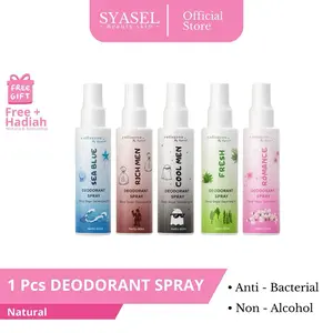 SYASEL Collagyou 1 Pcs Deodorant Spray 60ml – Anti Bakteri & Non Alkohol, Wangi Segar Tahan Lama