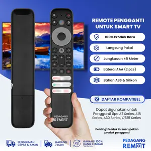 Remot pengganti untuk remot  TV Smart TV Tipe A7 A18 A30 Q725 Non Voice / Remot TV LCD LED Android Smart TV
