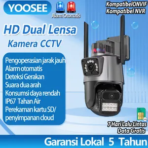 CCTV Dual Lens Outdoor 8MP HD CCTV Waterproof Smart Wifi Night Vision Security Alarm Audio Dua Arah Kamera