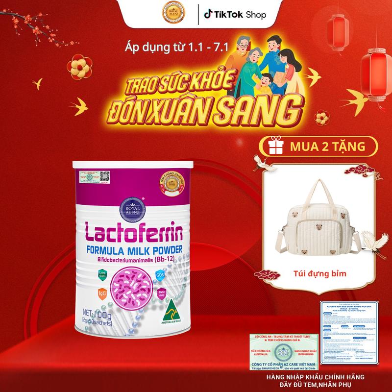SHG CHỌN PHÂN LOẠI Lactoferrin Formula Milk BB-12 ROYAL AUSNZ Lon 100g - Hỗ trợ tăng cường miễn dịch
