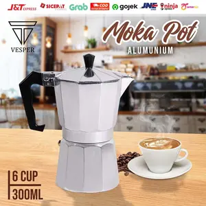 Moka pot aluminum 6 cup / mokapot 6 cup / moka pot 6cup / espresso pot