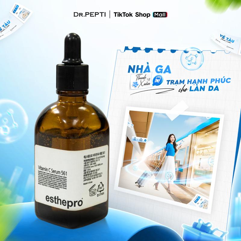 Serum Vitamin C Serum 561 Esthepro Skincare Giúp Làm Đẹp Da, Chắm Sóc Da, Mờ Thâm Mụn, Giảm Mụn Làm Đều Màu Da, Hỗ Trợ Làm Trắng Da Dành Cho Cả Nam Và Nữ Chai 100ml