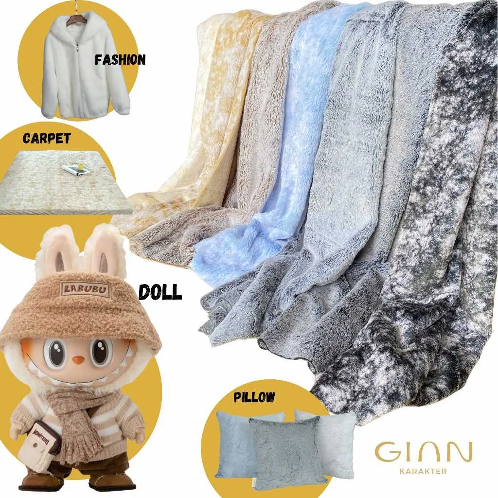 Kain Bulu Korea / Kain Bulu Import Super Soft Anti Rontok by Gian Karakter Rasfur Taplak
