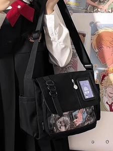 Bolsa de hombro a la moda y multifuncional, diseño simple con múltiples bolsillos, bolsa cruzada de hombro transparente, bolso de mano y de hombro casual versátil, nicho y adecuado para el traslado diario, compras, etc.