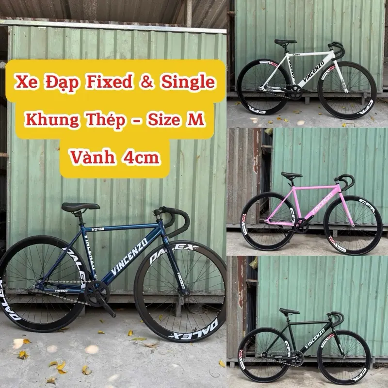 Xe đạp thể thao Vincenzo VZ468 khung thép không mối Hàn tem in lên