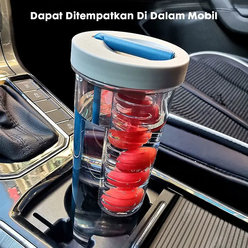 Botol Minum Infused Water 780ml Dengan Sedotan Lipat Tumbler Minuman Buah Segar 3