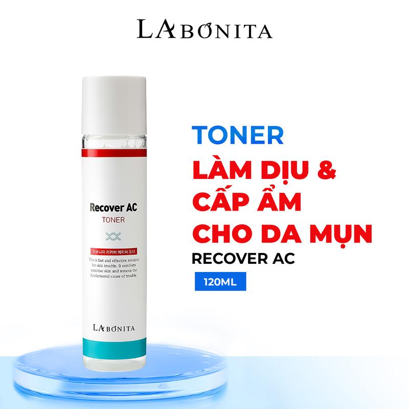 DEAL LIVESTREAM Toner Làm Dịu Da Và Cấp Ẩm Cho Da Mụn La Bonita Recover AC Toner 120ml Skincare Dưỡng Ẩm Da