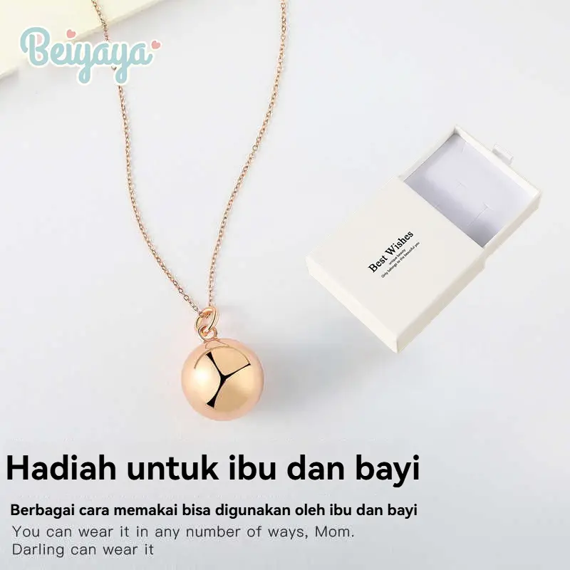 BEIYAYA Gelang Bayi dan Kalung Ibu, Musik Edukasi Bayi, Hadiah Ulang Tahun Bayi Baru Lahir, Perhiasan Pengasuhan Anak dengan Mini Lonceng COD&Ready A001 4