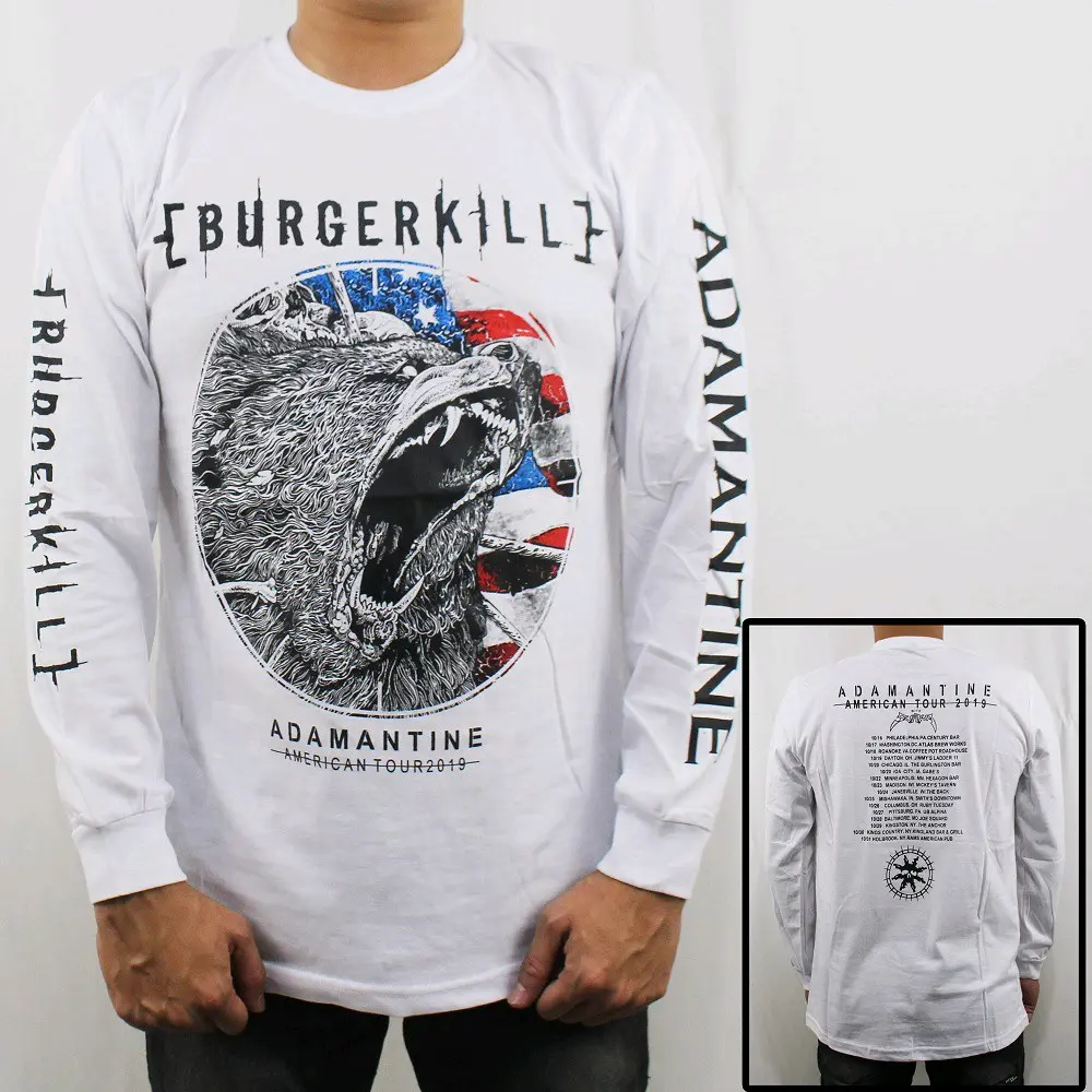 KAOS BAND BURGERKILL PUTIH SIZE M L XL