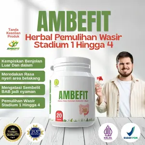Ambefit Fitofarmaka Suplement Wasir Grade 1 Hingga 4 Kempiskan Benjolan Ambeien Atasi Bab Nyeri Sembelit