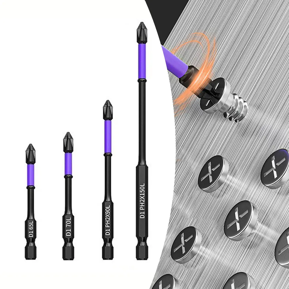 Bộ tuốc nơ vít đầu lô từ tính, chịu lực, PH2, với khả năng chống va đập