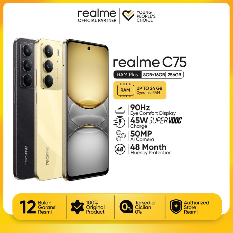 [LIVE EXCLUSIVE] realme C75 8GB+16GB*|256GB | IP66/68/69 Dust & Water Resistance| Military Grade Shock Resistance | 6000mAh Massive Battery 1