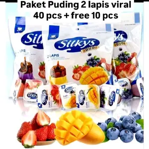 40pcs + free 10pcs silky puding 2 lapis