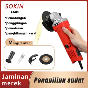 SOKIN Tools Mesin Gerinda Angle 580W Penggiling 4 Inci Grinder Mesin Gerinda Tangan Listrik Angle Grinder Penggiling Sudut Portable Multifungsi Logam SOKIN Tools Mesin Gerinda Angle 580W Penggiling 4 Inci Grinder Mesin Gerinda Tangan Listrik Angle Grinder Penggiling Sudut Portable Multifungsi Logam