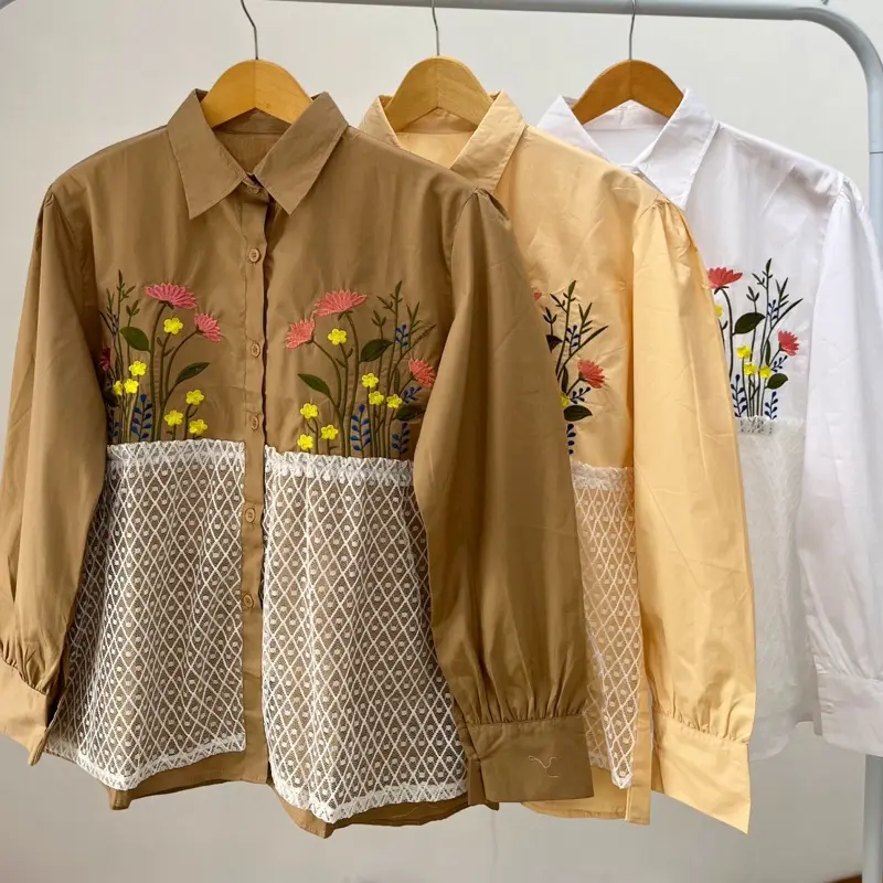Yasmin flower shirt tule by shalinan official
