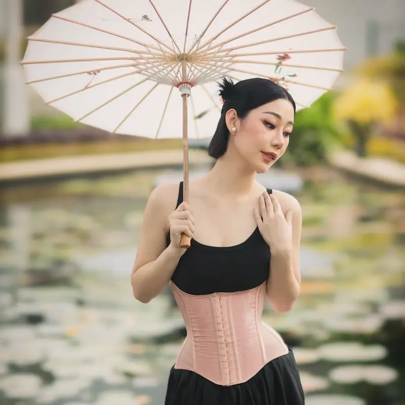 [BONDLOU] KORSET POWER PINK MESH 21,25,28,30cm / 23 TULANG 2