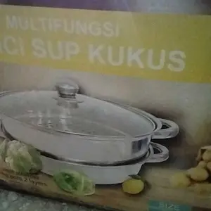 ZRC panci Kukus 2 Susun dandang Tutup Kaca panci Siomay kukusan Stainless Steel Kitchenware panci original stainliess tahan terhadap panas