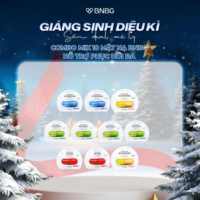 KOL-Độc Quyền Combo 10 Mặt Nạ BNBG Mix Hỗ Trợ Phục Hồi Da BNBG Vita Genic Jelly Mask 30mlx10