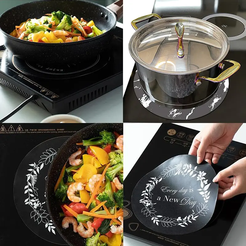 Tấm Lót Bếp Từ Bằng Sợi Thủy Tinh, 1 Miếng, Tấm Lót Bếp Từ Chống Trượt, Bảo Vệ Chống Trầy Xước Silicon, Chịu Nhiệt Cho Bếp Từ