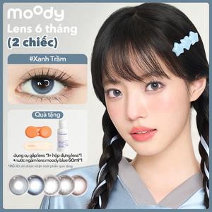 Kính áp tròng dùng một lần, Moody, 6 tháng, màu nâu tự nhiên / đen, với phạm vi độ cận thị 0 - 7 và đường kính 14,0 - 14,5mm.
