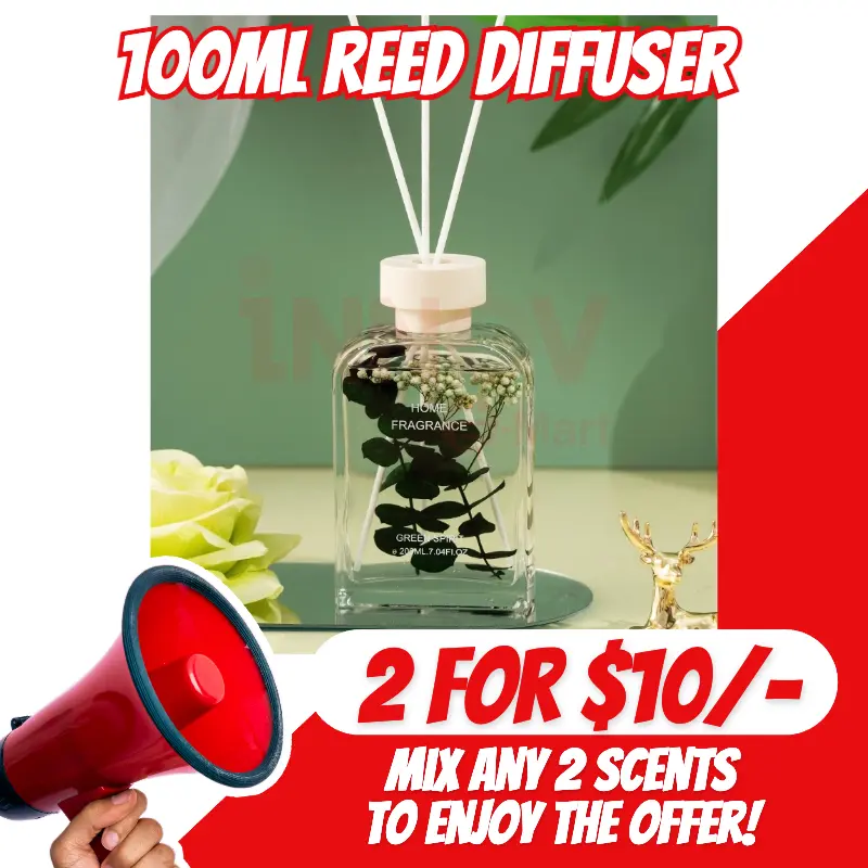 100ml Tranquil Luxury Reed Diffuser With Floral Ornaments Bottle Glass Scent Aroma Freshener Flower Scent shangrila scent essentialoildiffuser scented home Fragrance