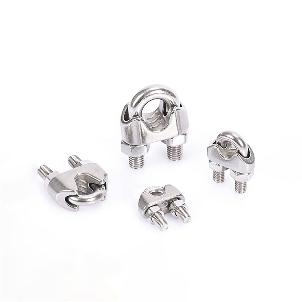 5PCs Klem Sling Seling Kuku Macan 2mm 4mm 5mm 6mm 8mm 10mm 12mm Baja Tahan Karat 304 Penjepit Tali Kawat Baja Anti Karat Kuat