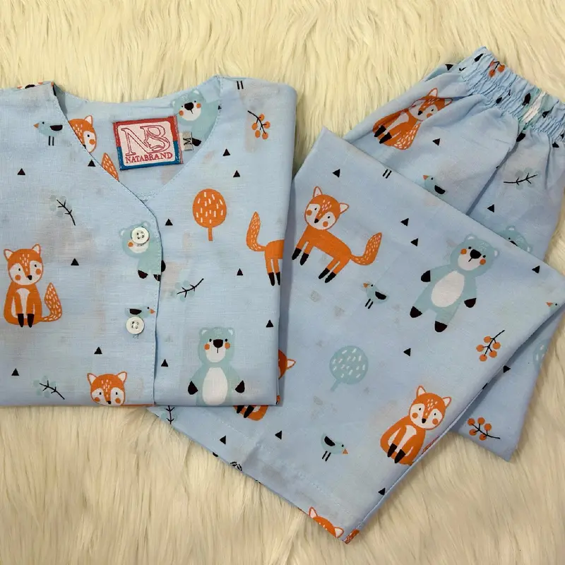Set Piyama Anak Animal Blue cewek dan cowok 1
