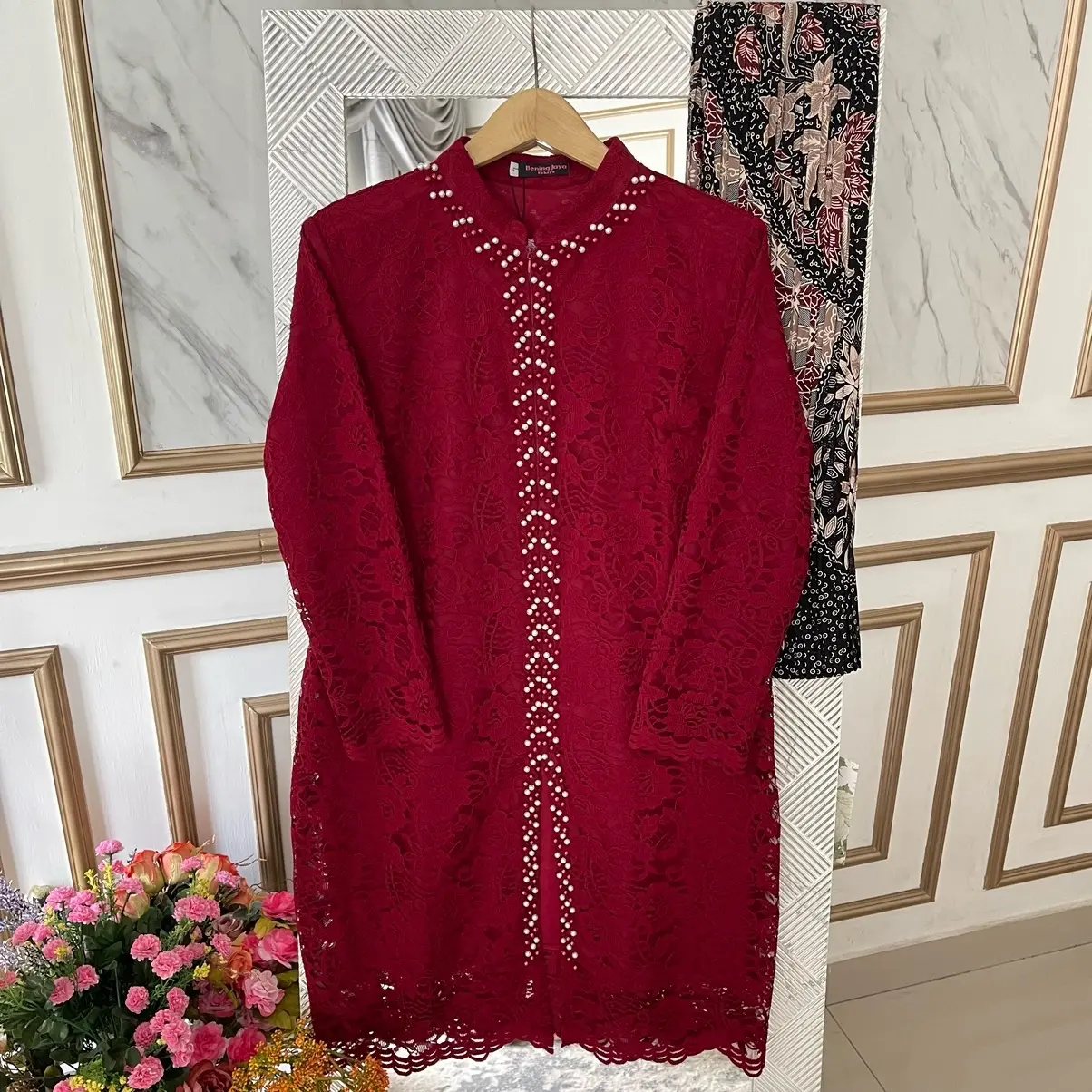 Atasan Kebaya Safira Brukat Katun Premium Mewah Dewasa Pesta
